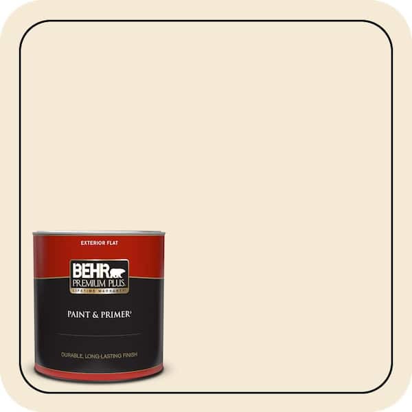 BEHR PREMIUM PLUS 1 Qt. #BXC-47 Marquee White Flat Exterior Paint & Primer