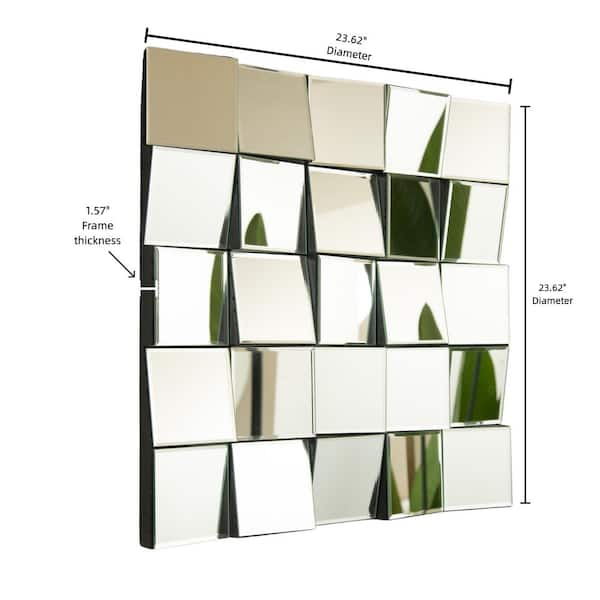 新品24-25NOVEMBER ARTISVE146cm Tatahance Silver 24 in. W x 24 in. H Splicing Artistic 3D Square