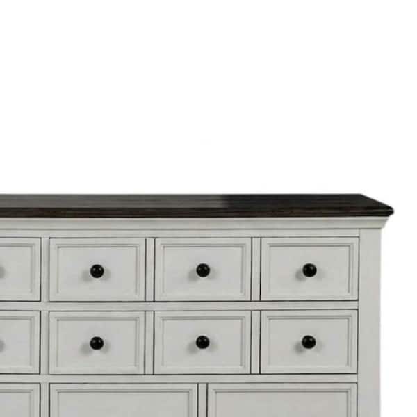 8 drawer dresser black brown Quenburga White and Dark 8-Drawer 64 in. Wide Colour:Mocha everyday storage. w swim The Vestito Iris Campagna