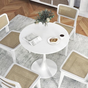 CLIFT White Dining Room Round Dining Table