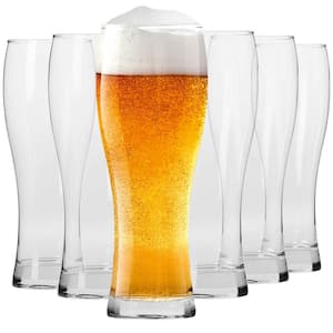 Tall Beer Pint Glasses 16.9 oz Glass Dishwasher Safe Perfect for Home, Restaurants & Parties Set of 6