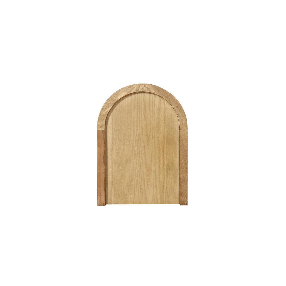 Tahitian Resort-Inspired Natural Ash and Rattan 2-Shelf End Table
