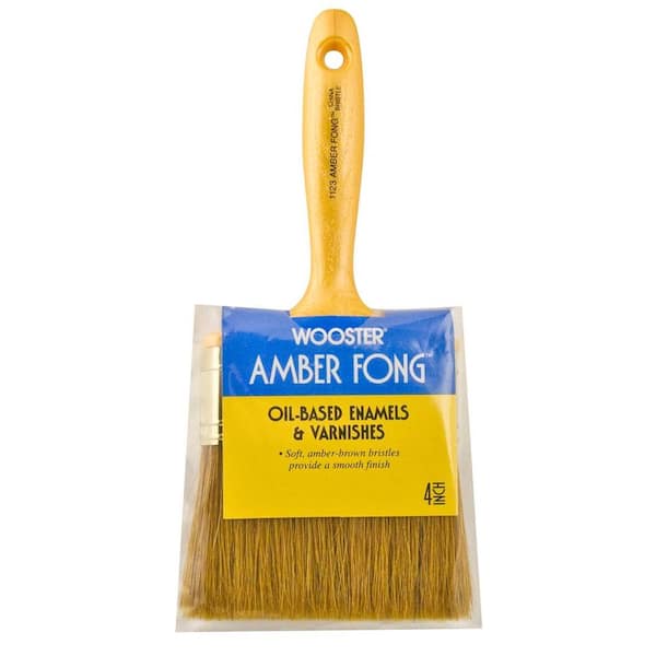 Wooster 4 in. Amber Fong Bristle Brush