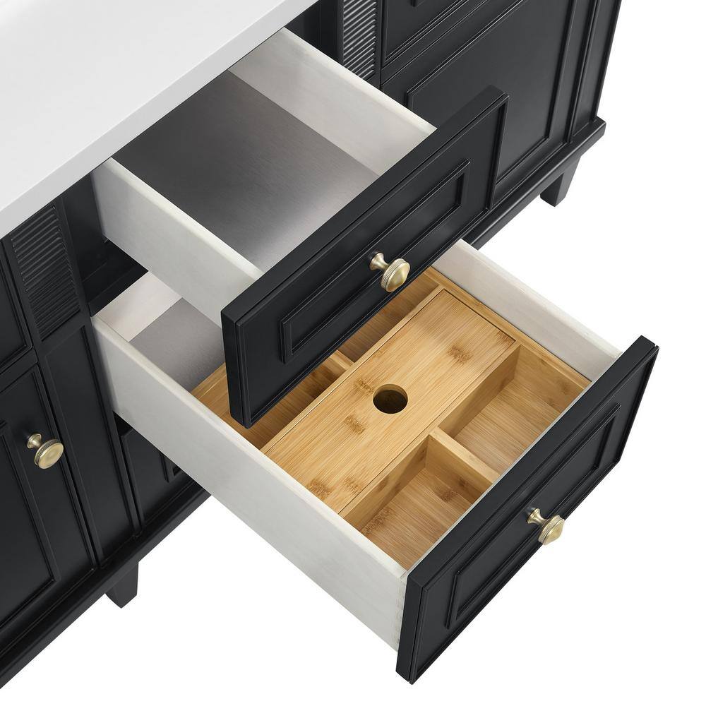 Lorelai 60" Black Onyx Double Freestanding Vanity Base