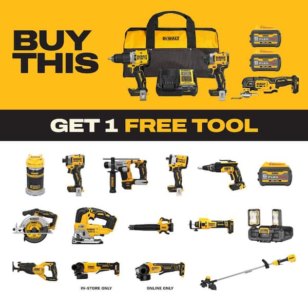 20V MAX Lithium-Ion Cordless 3-Tool Combo Kit with (2) FLEXVOLT 6.0 Ah Batteries and Charger