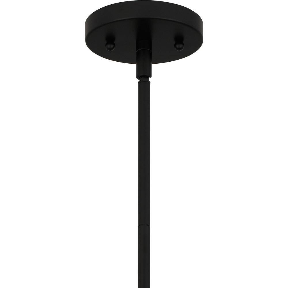 Gibson Matte Black Crystal Drum Pendant Light