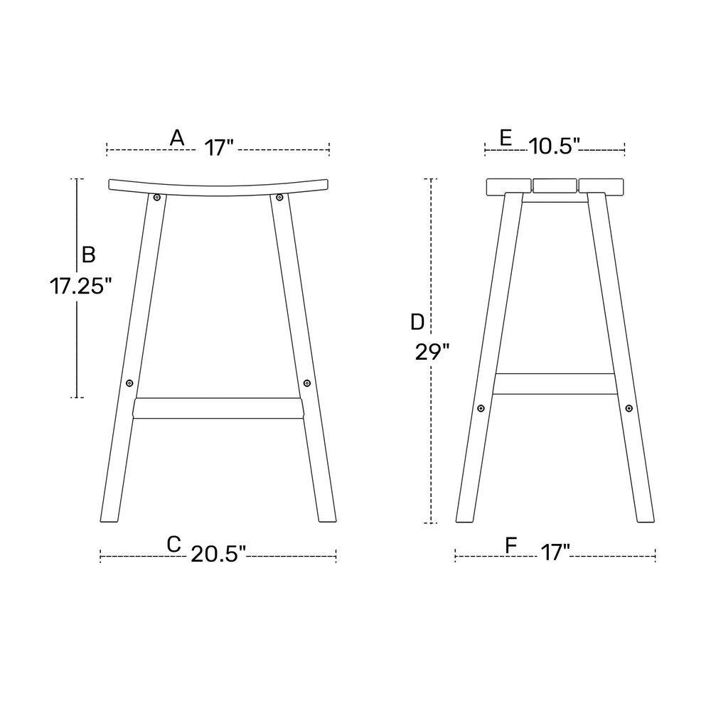 Laguna All-Weather HDPE Curved Saddle Bar Stool 29" Red
