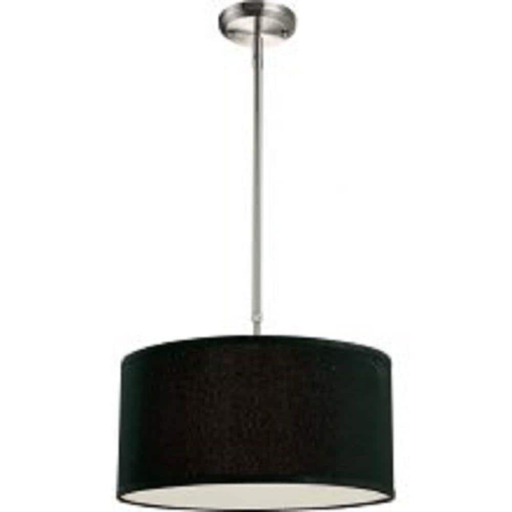 Albion 16" Brushed Nickel Drum Pendant Light