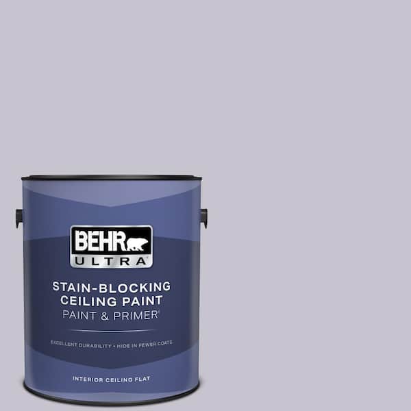 1 gal. #N560-1 Posture and Pose Ceiling Flat Interior Paint with Primer
