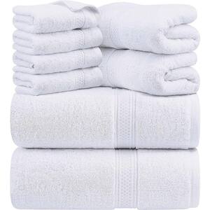 Aoibox 8-Piece Premium Towel with 2 Bath Towels, 2 Hand Towels and 4 Wash  Cloths, 600 GSM 100% Cotton Highly Absorbent, Pink SNPH002IN344 - The Home  Depot