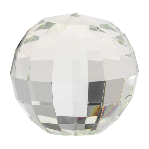 Liv & Skye Clear 3 in. Crystal Elegant Round Orb