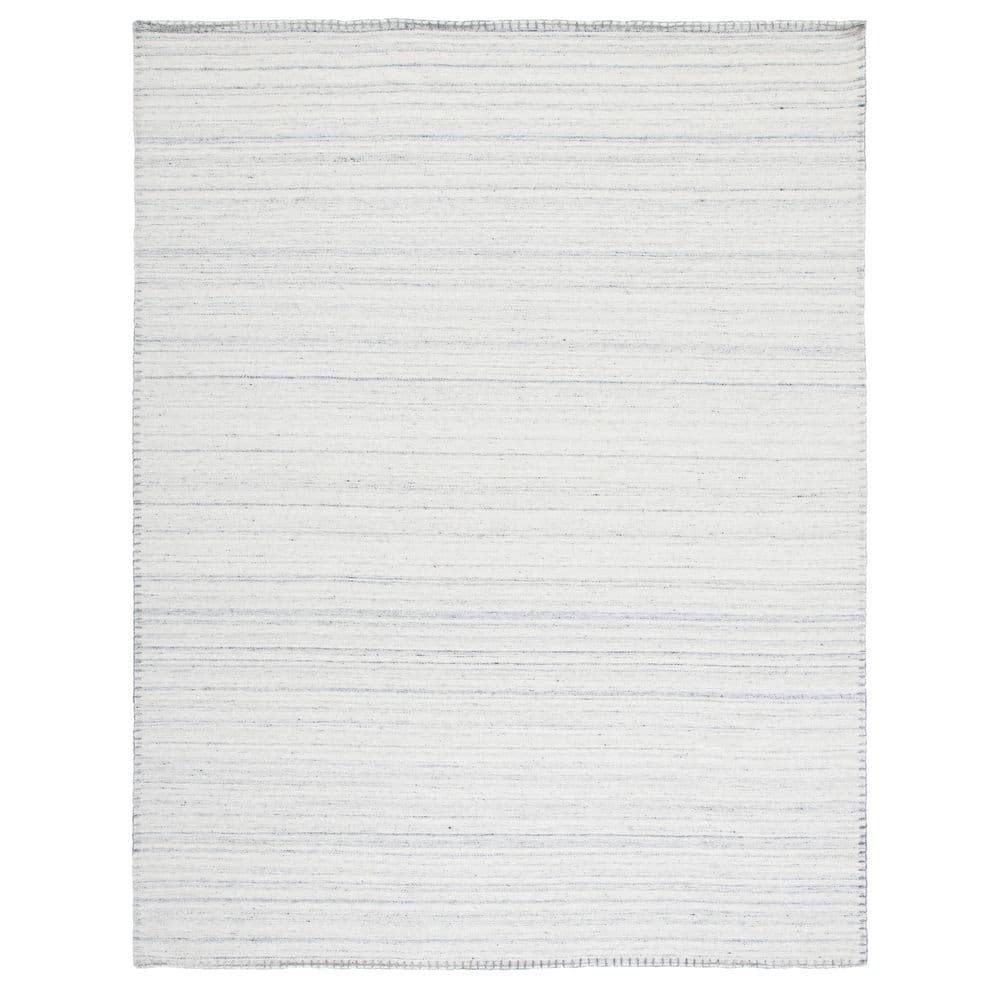 Nomadic Essence Handwoven Gray Wool 8' x 10' Area Rug