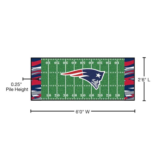 : FANMATS 23128 New England Patriots Ticket Design Runner Rug -  30in. x 72in. | Sports Fan Area Rug, Home Decor Rug and Tailgating Mat :