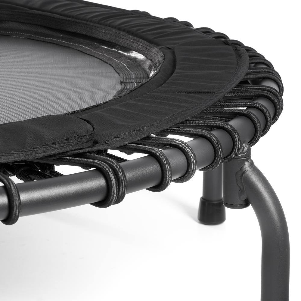 JumpSport PRO Black 45-Inch Round Fitness Trampoline with Enclosure