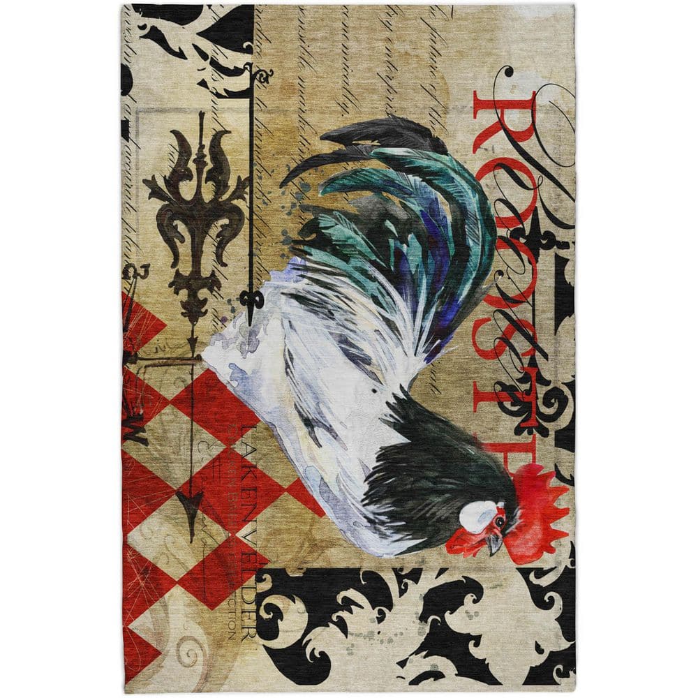 Dream Shag Premium Machine Washable Abstract ADS158 Midnight 3 ft. x 5 ft. Area Rug price history on PriceWatchPro