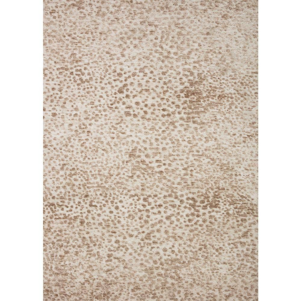 Modern Ivory & Sand Geometric Synthetic Area Rug, 7'9" x 9'9"