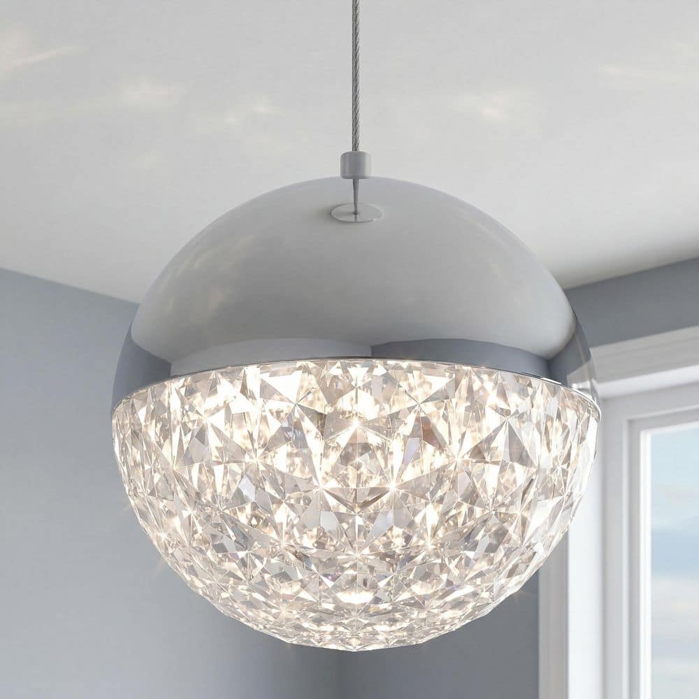 Artika Carat Ball 15-Watt 1-Light Modern Chrome 5CCT Integrated