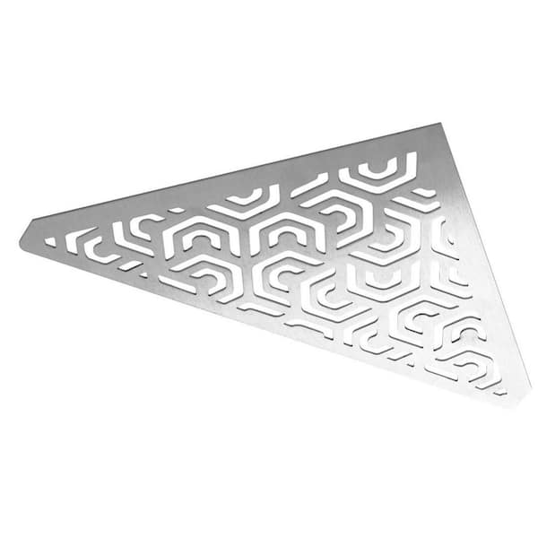 DURAL TI-SHELF Stainless Steel Triangular Corner Shelf (Penta) 11in. x 7.87in. Decorative Wall Shelf