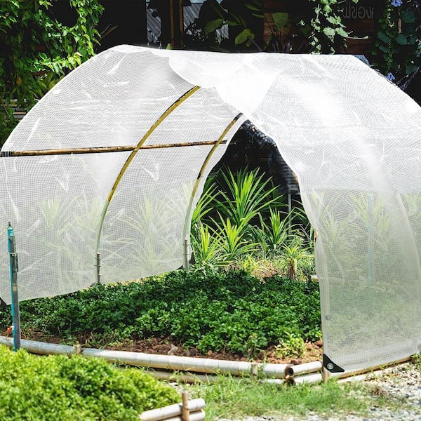 Agfabric 6 ft. x 8 ft. Clear White Mesh Tarp Heavy Duty