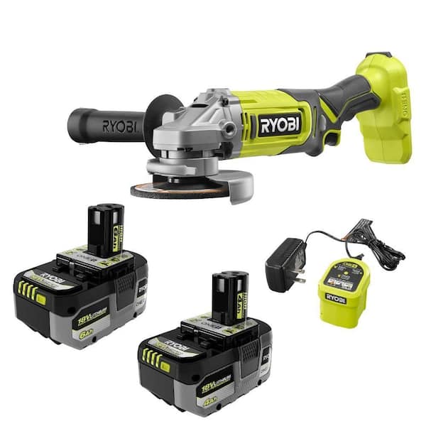 ONE+ 18V Lithium-Ion HIGH PERFORMANCE Kit w/ 4 Ah Battery, 6 Ah Battery, Charger, & FREE ONE+ Cordless Angle Grinder