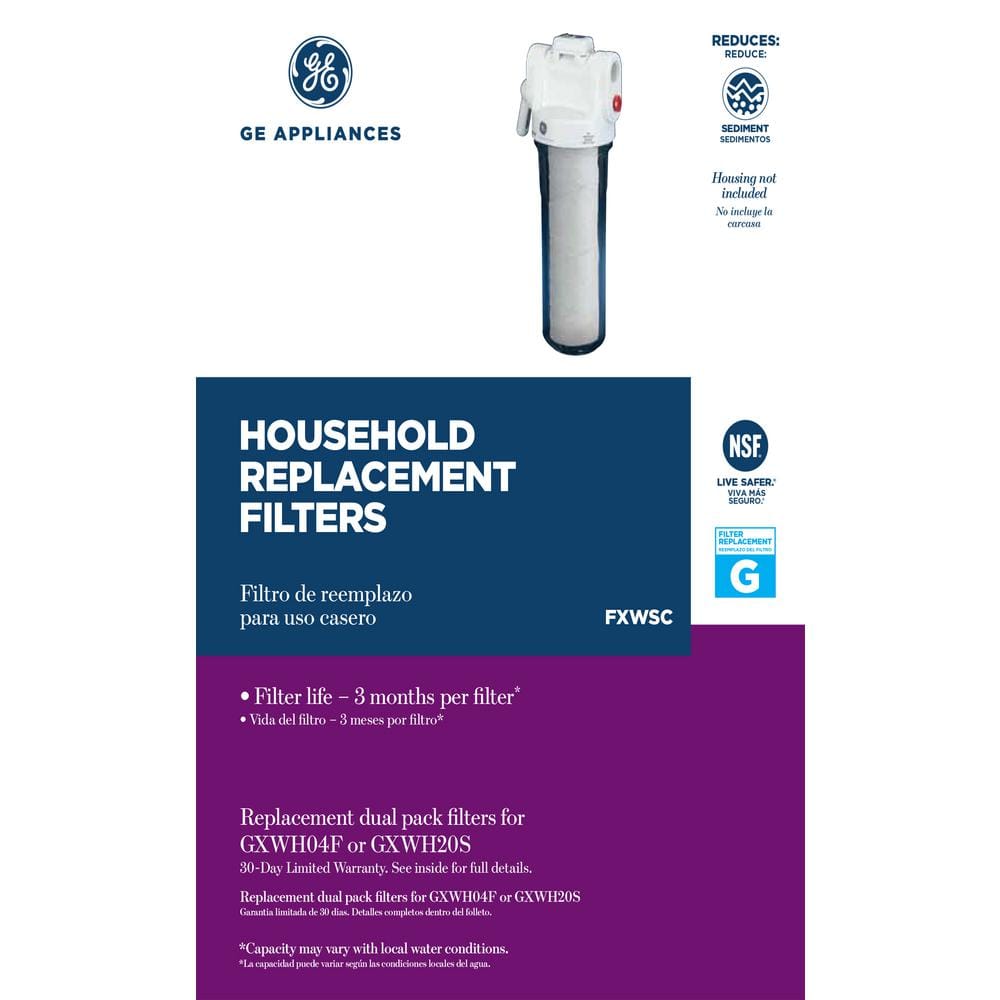 GE Whole House Sediment Reduction Replacement Filters, 2-Pack