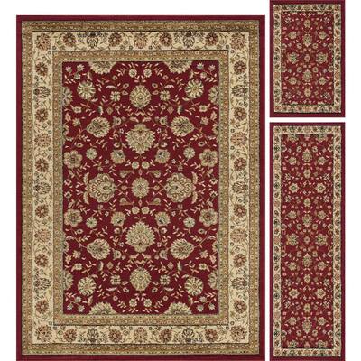Red Loomed Rug Sets Rugs The, 3 Piece Area Rug Sets