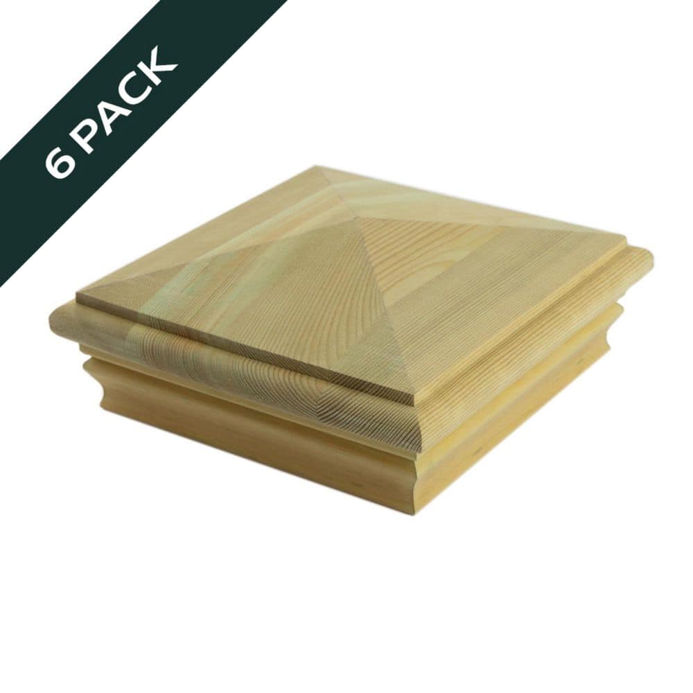 6 in. x 6 in. High Pyramid Pressure-Treated Post Cap (6-Pack) price history on PriceWatchPro