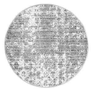 Deedra Misty Contemporary Gray 5 ft. Round Rug