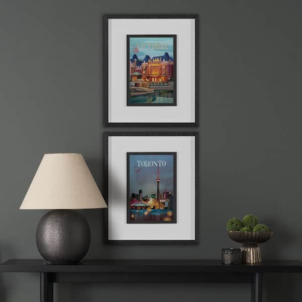Toronto Go Series Black Framed Wall Art 25.5 in. x 21.5 in.