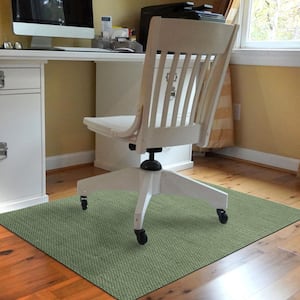 Barbury Weave 3 ft. x 4 ft. Desk Chair Mat - Sage