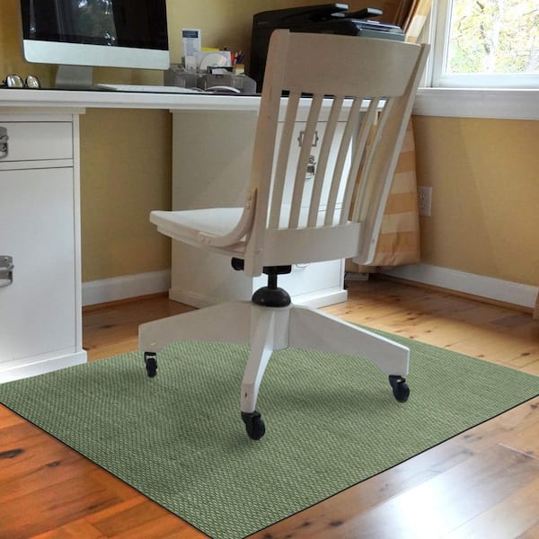 Barbury Weave 3 ft. x 4 ft. Desk Chair Mat - Sage