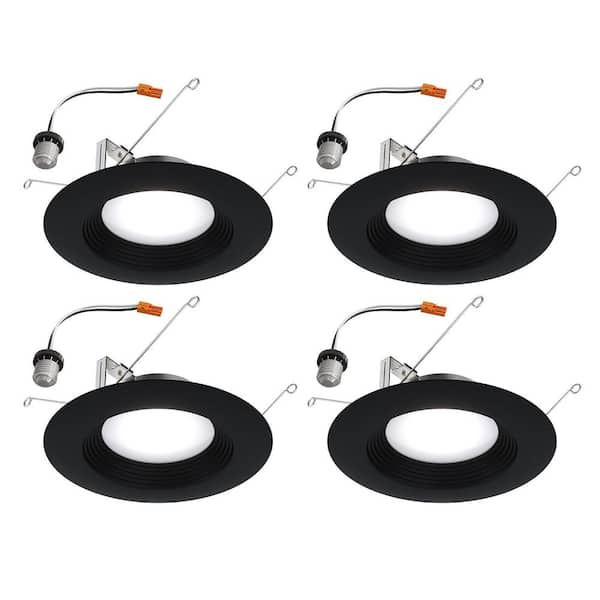 4-pack LTT 5/6 in. Adjustable 5 CCT, New Construction/Remodel/Retrofit, Integrated LED Regressed LED Downlight