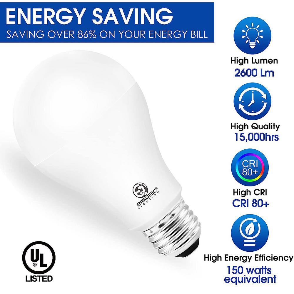 Dimmable 20W Warm White LED Globe Bulbs, 4-Pack