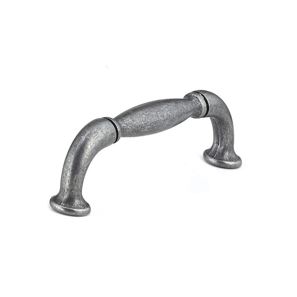 Richelieu Hardware Hudson Collection 3 3/4 in. (96 mm) Wrought Iron Traditional Curved Cabinet Bar Pull