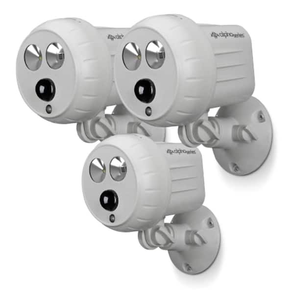 Swann Alpha Series 400 Lumens 180-Degree Motion Activated Spotlight with Red and Blue SwannForce Lights Plus Remote (3-Pack)