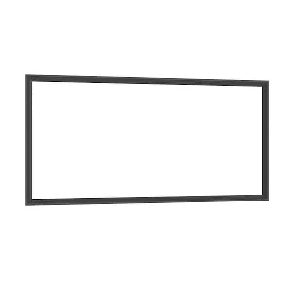 60 in. W x 30 in. H Rectangular Framed Wall Bathroom Vanity Mirror in Black