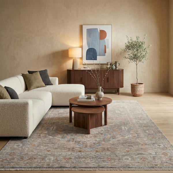 Albany Blue 5 ft. x 8 ft. Oriental Area Rug