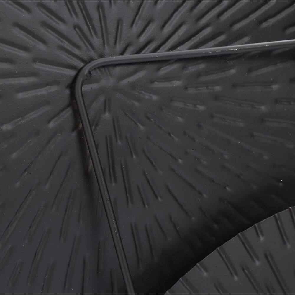 Large Black and Gold Iron Abstract Wall Sculpture