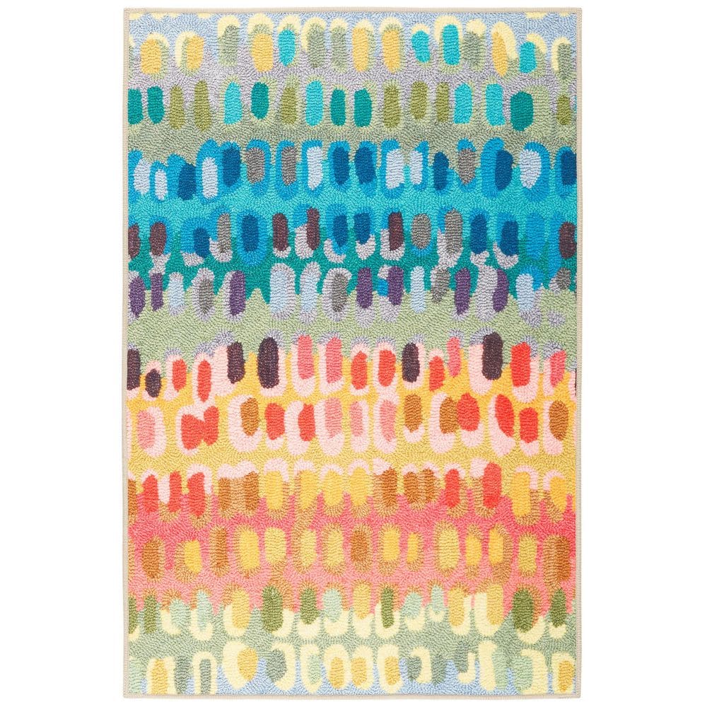 Paint Chip Machine Washable Multi 3 ft. x 5 ft. Indoor Area Rug price history on PriceWatchPro