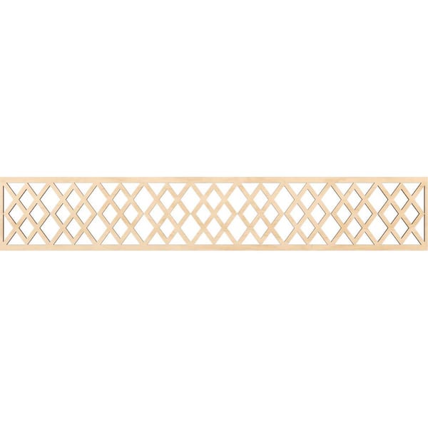 Ekena Millwork Hadley Fretwork 0.25 in. D x 46.625 in. W x 8 in. L Birch Wood Panel Moulding