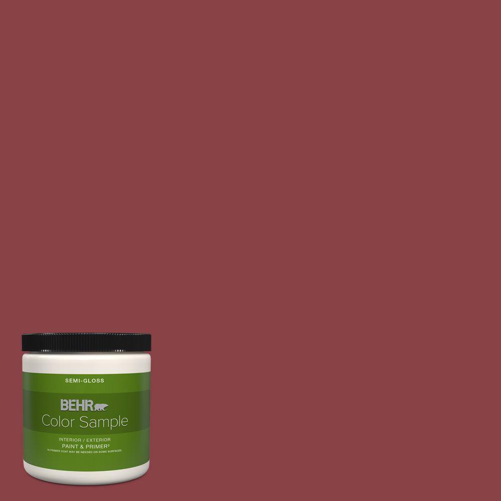 8 oz. #BIC-34 Winning Red Semi-Gloss Interior/Exterior Paint & Primer Color Sample