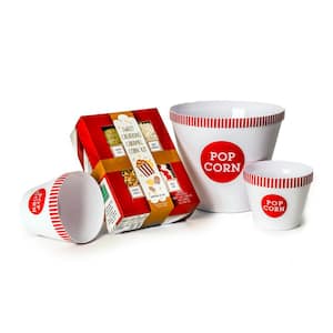 Caramel Popcorn Extravaganza 4-Piece Popcorn, Seasonings, and Tubs Popcorn Set