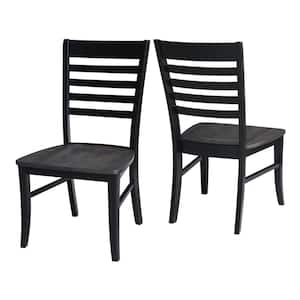 Black/Coal Roma Ladderback Chair (Set of 2)