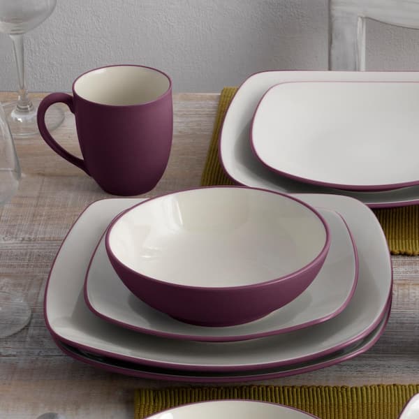 Burgundy dinnerware sale