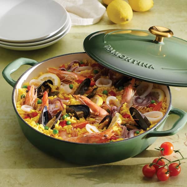 Tramontina Bestow 4 qt. Enameled Covered Cast Iron Braiser-Cactus