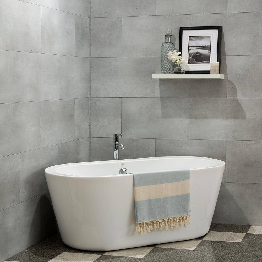 25.6" x 14.8" Frost Nickel Vinyl Wall Tiles