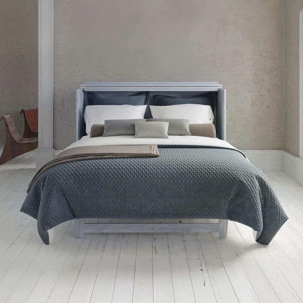 Driftwood Queen Murphy Bed Chest with Storage Drawer