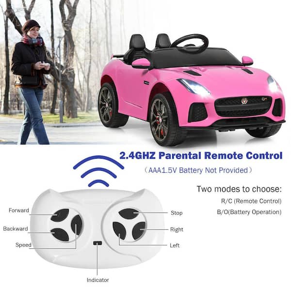 Costway 12-Volt Jaguar F-Type SVR Licensed Kids Ride-On Car with