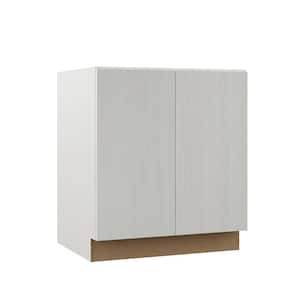 Designer Series Edgeley Assembled 30x34.5x21 in. Full Door Height Bathroom Vanity Base Cabinet in Glacier