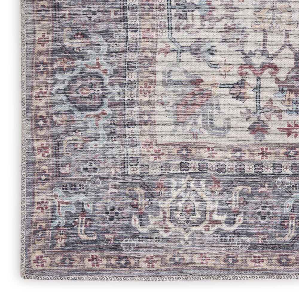 Nicole Curtis Grey 4' x 6' Machine Washable Vintage Medallion Area Rug